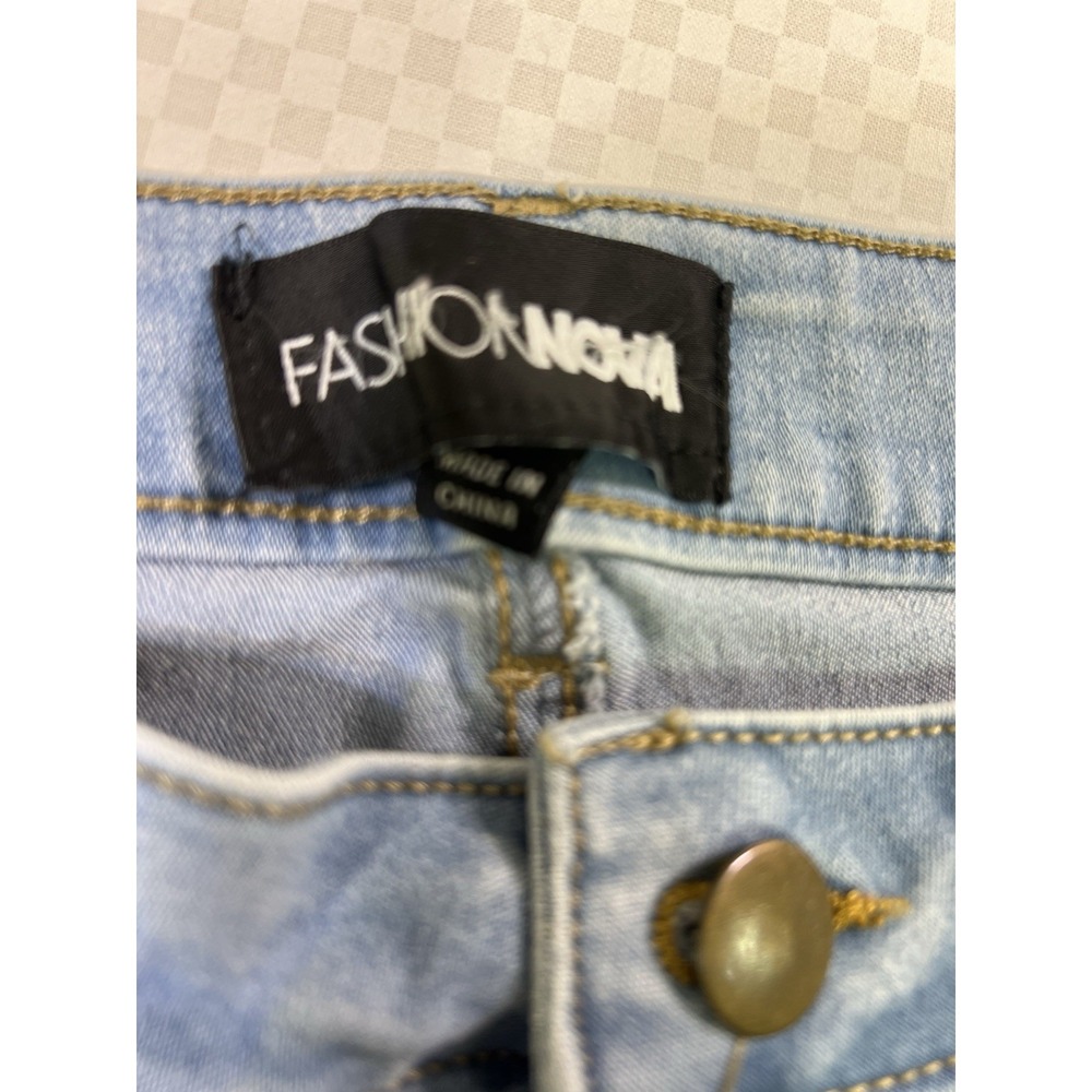 Fashion Nova Jeans Womens 5- 24" Skinny Light Wash Denim Blue Casual Pants - Picture 6 of 11